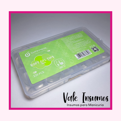 Tips Soft Gel Oval Corto - Cherimoya 