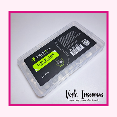 Tips Soft Gel Cuadrado Redondo - Cherimoya 
