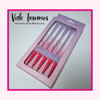 Pinceles de Silicona + Dotting - City Girls