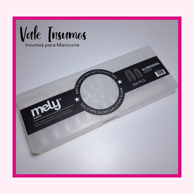 Tips Soft Gel Almondra Corta - Mely