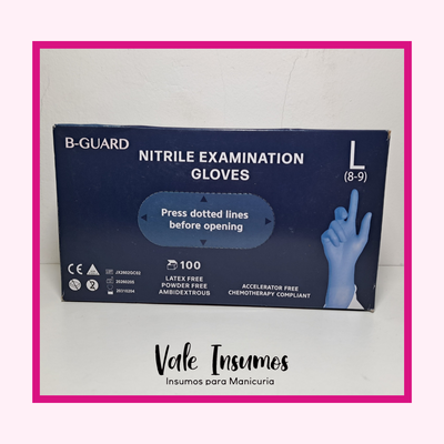 Guantes de Nitrilo Celeste - Suplimed