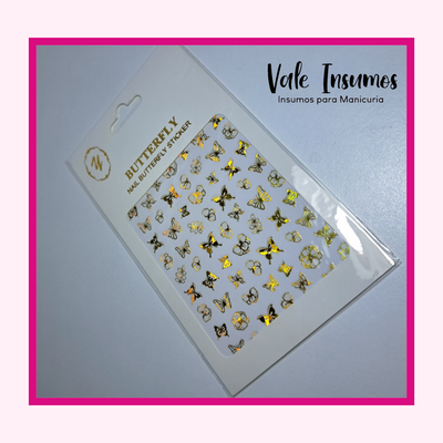 Stikers Adhesivos Dorado/Plateado 