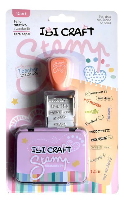 Sello Rotativo Teacher Ingles + Almohadilla