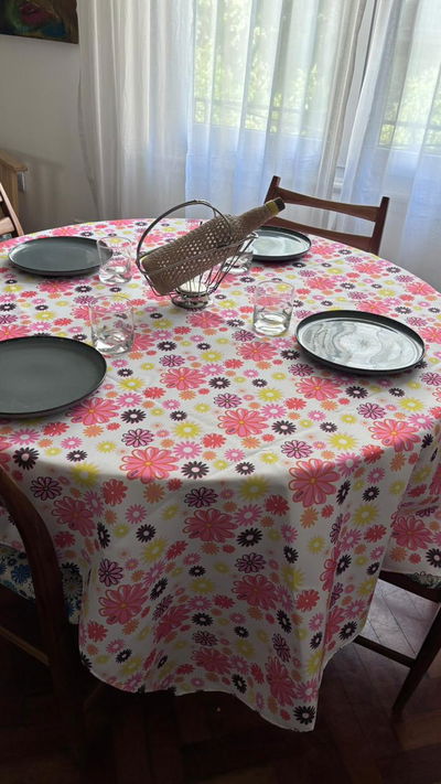 MANTEL | Margaritas rosas