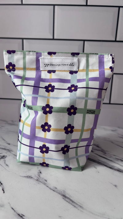 PORTA MATE | FLOR DE CUADRILLE LILA