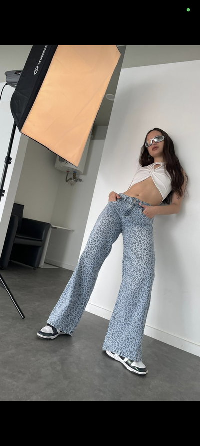 Wide leg Animal print 