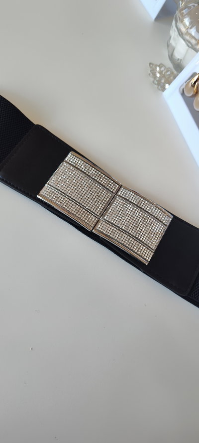 Cinto elastizado hebilla strass