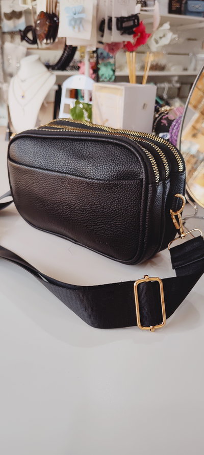 BANDOLERA CON BOLSILLOS NEGRO