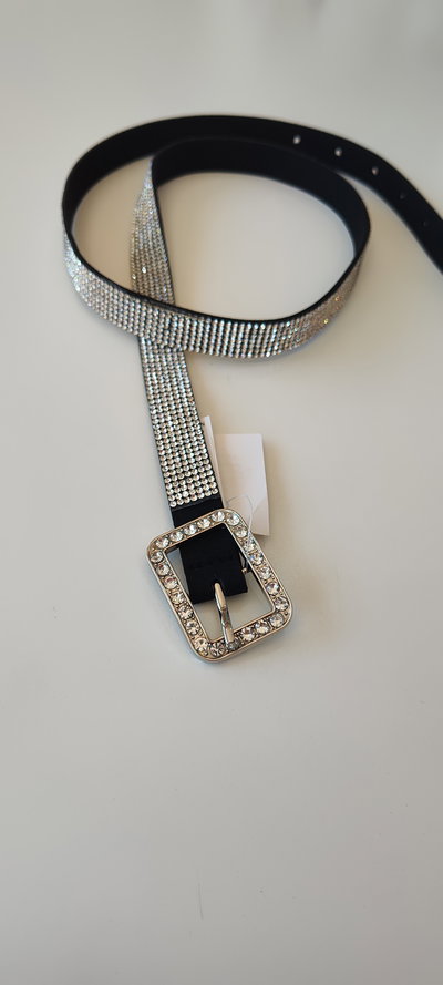 CINTO FINO STRASS HEBILLA CUADRADA CON PIEDRAS