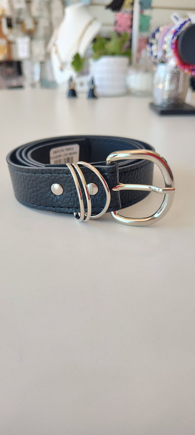 CINTO PU TRIPLE PASADOR LISO