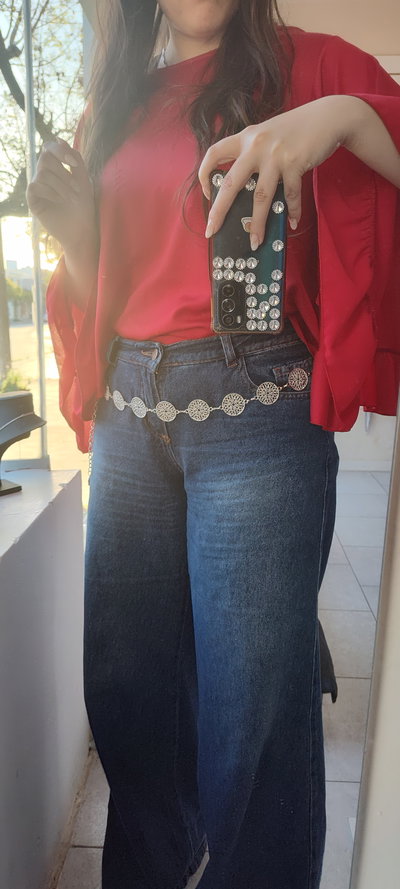 CINTO METALICO CIRCULO PLATEADO