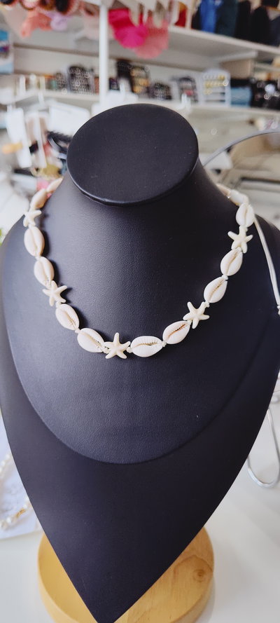 COLLARES CARACOLES PLAYA BEIGE