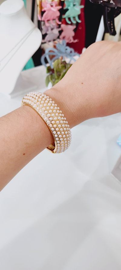 PULSERA RIGIDA MINI PERLA