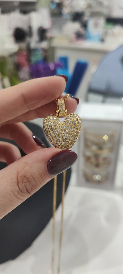 Cadena AD CORAZON CON STRASS