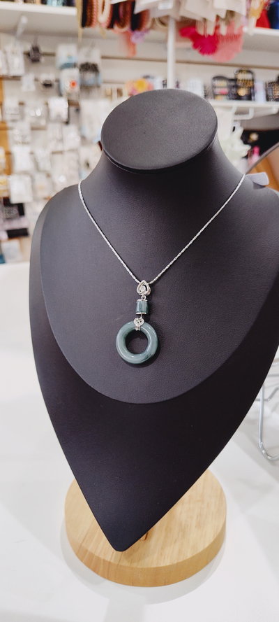 Cadena 50CM AQ dije SIMIL JADE