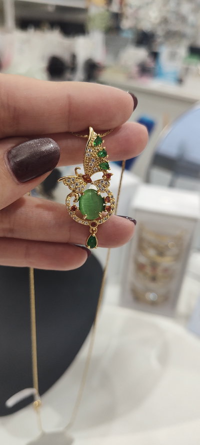 Cadena AD dije MARIPOSA VERDE