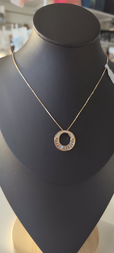 Cadena AD dije CIRCULAR con STRASS