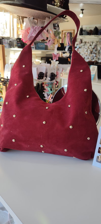 MAXI BOLSO GAMUZA CON TACHAS