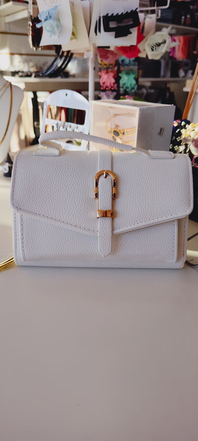 MINI BAG BLANCA DOS CIERRES