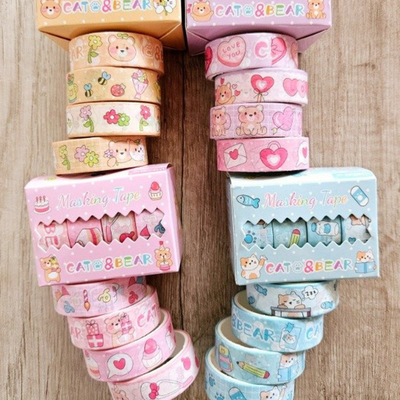 Washi Cat and Bear 