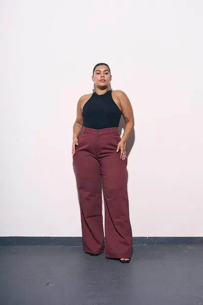  Maxi Wideleg Burdeos