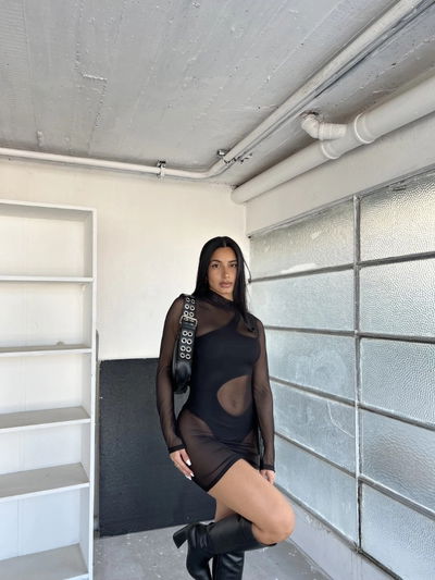 Vestido Stefy transparente 