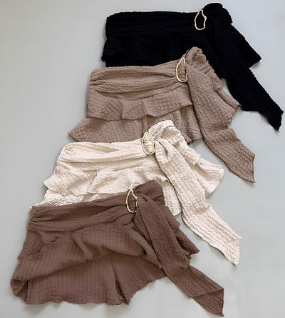 Short Pollera volados Hawaii