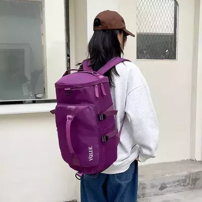 Bolso Mochila Liso Morado