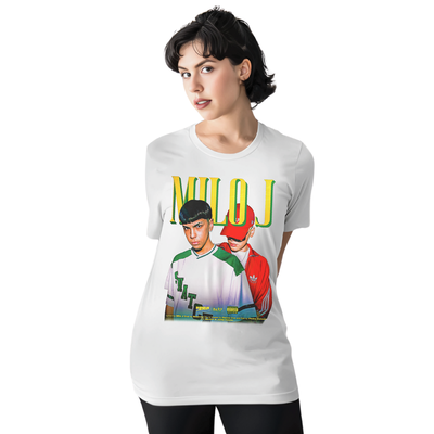 Remera estampada Milo J y Bizarrap