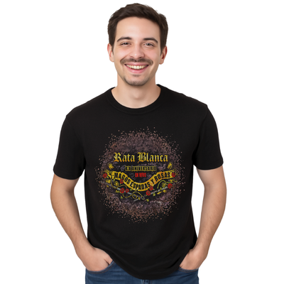 Remera estampada Música Rata Blanca 2025