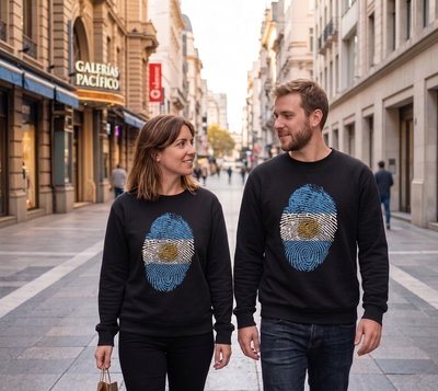 Buzo Cuello Redondo Friza Invisible Huella Argentina