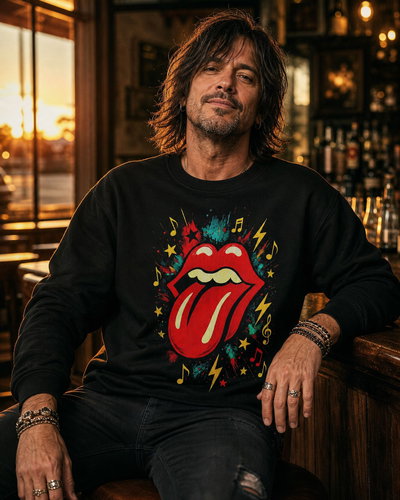 Buzo Cuello redondo Friza invisible The Rolling Stones
