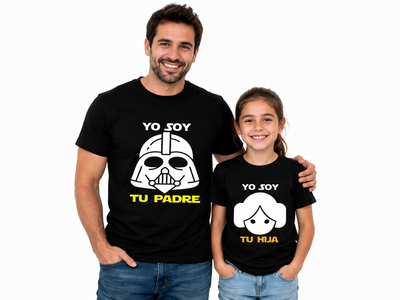 Combo remeras dia del Padre Star Wars 100% Algodón