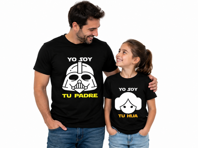 Combo remeras dia del Padre Star Wars 100% Algodón