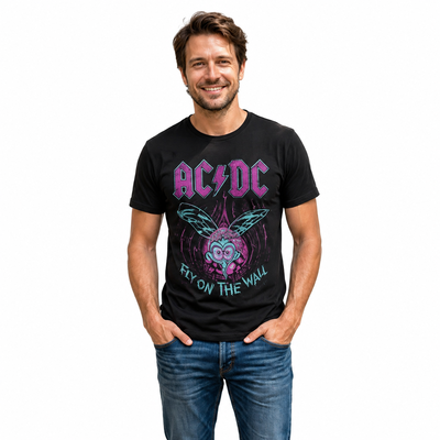Pocas Unidades 🔥 Remera Estampada ACDC Fly On The Wall - Unisex Algodón Premium