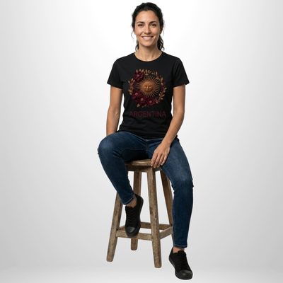 Remera Sol de Mayo efecto Tejido Unisex 100% Algodón