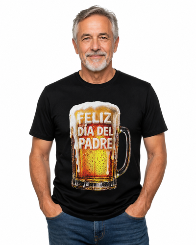 Remera Día del Padre Feliz día Cerveza 100% Algodón Unisex 