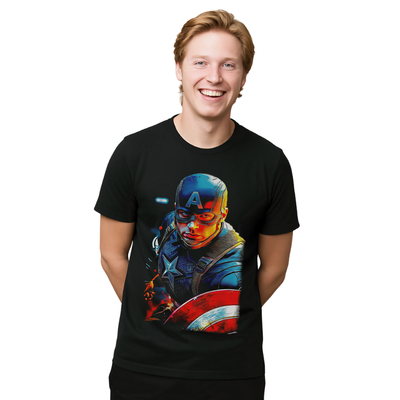 Remera estampada Capitán América DTF
