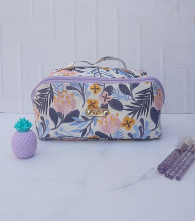 Neceser travel flores lilas