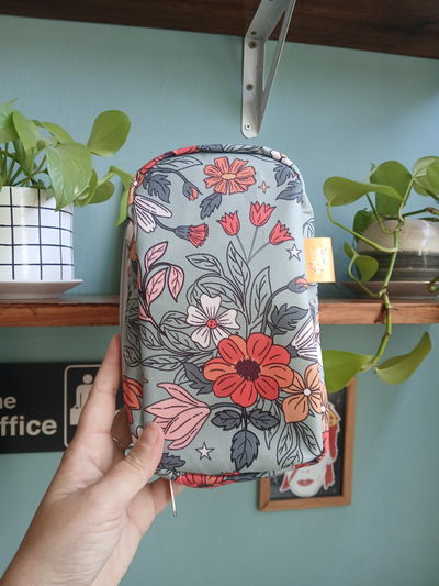 Cartuchera Vertical triple flores