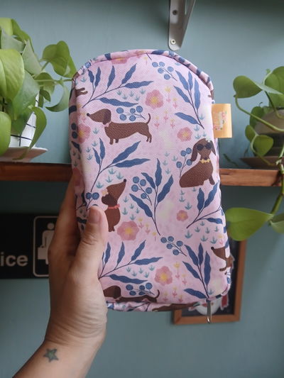 Cartuchera Vertical triple Perros salchichas