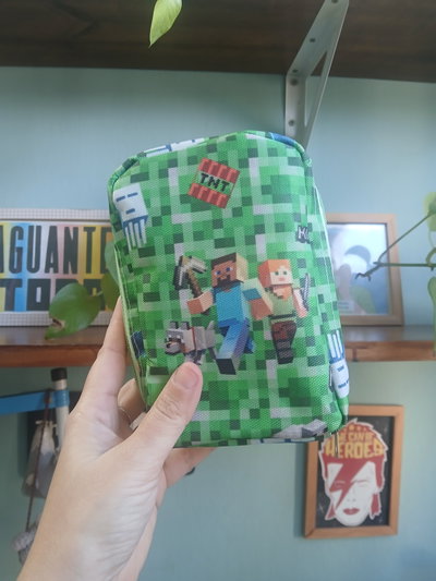 Cartuchera vertical simple Minecraft 