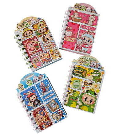 Cuadernos con separadores Labubu
