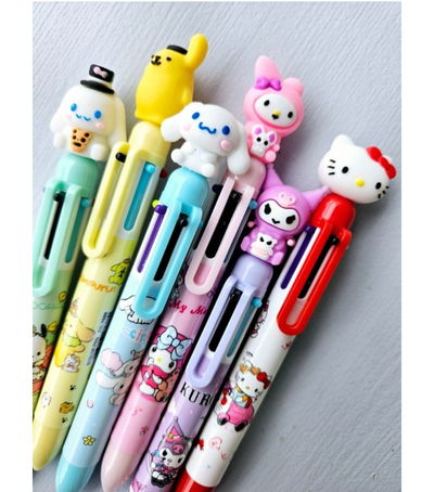 Lapicera giratoria 6 colores Sanrio