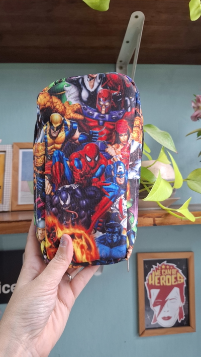 Cartuchera Vertical triple superheroes 