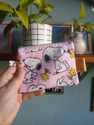 Estuche peque snoopy rosa