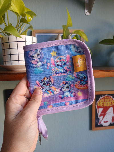 Billetera Pocket Stich y unicornios
