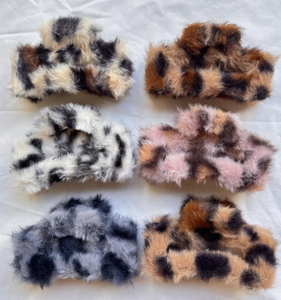 Broche Rectangular animal print  x6