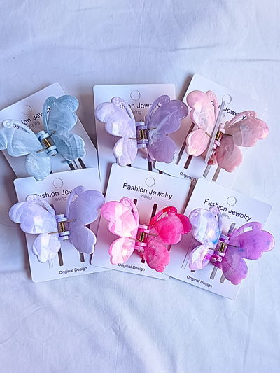 Broche Mariposa Marmolado x6