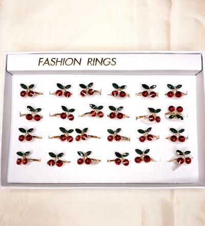 Anillo Cherry Dorado x24